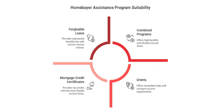 Types of homebuyer assistance programs and their suitability