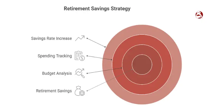 Infographic of budget categories with savings optimization tips