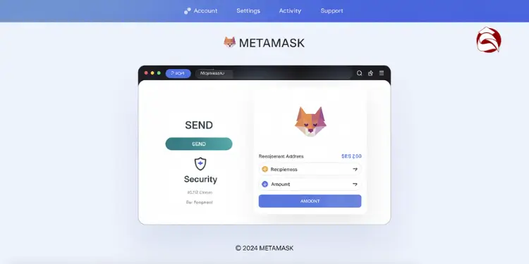 Metamask browser extension wallet interface on screen