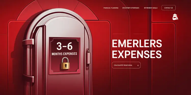 Vault door showing 3–6 months emergency savings