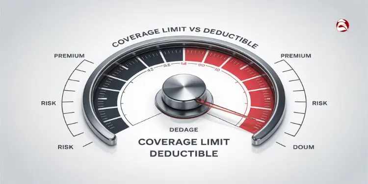 Gauge showing balance between risk, premium, and deductible