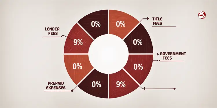 Pie chart breaking down lender title gov prepaids closing costs