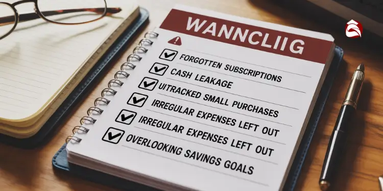 Notepad checklist of common budgeting errors