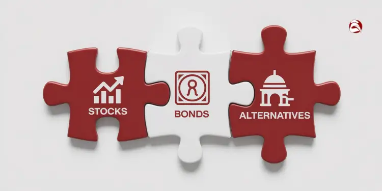 Puzzle pieces labeled Stocks, Bonds, and Alternatives