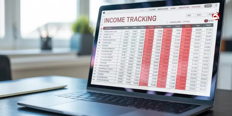 Simple income tracker spreadsheet example