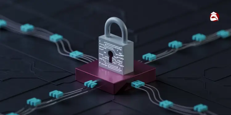Digital padlock securing data paths in a blockchain representation
