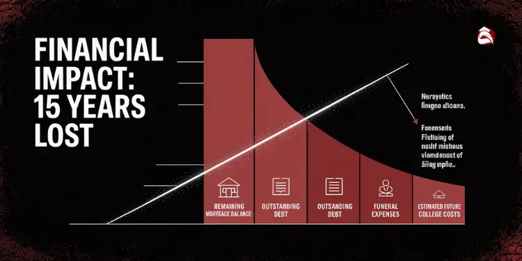 Bar chart showing financial losses from missed income years