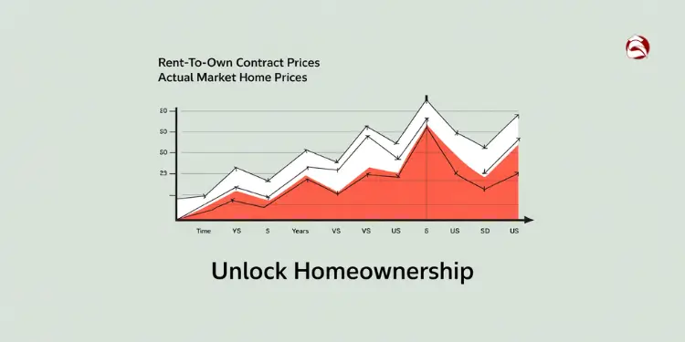 Line chart comparing rent-to-own prices and real market values