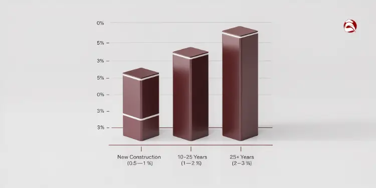 3D bar chart showing repair reserve estimates by home age
