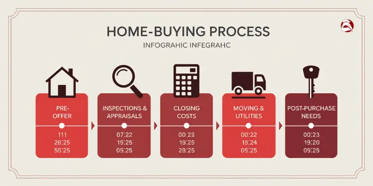 Timeline of expenses from pre-offer to post-purchase