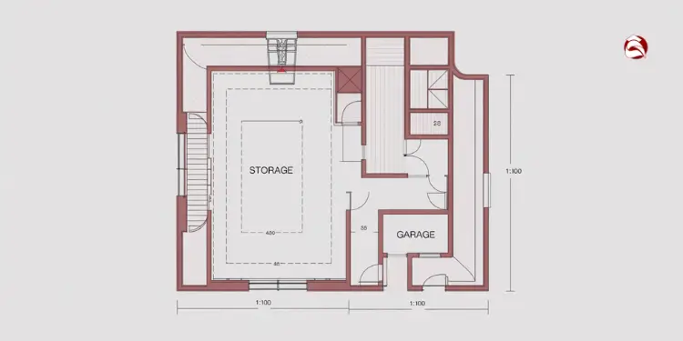 house plan showing rental units income zones