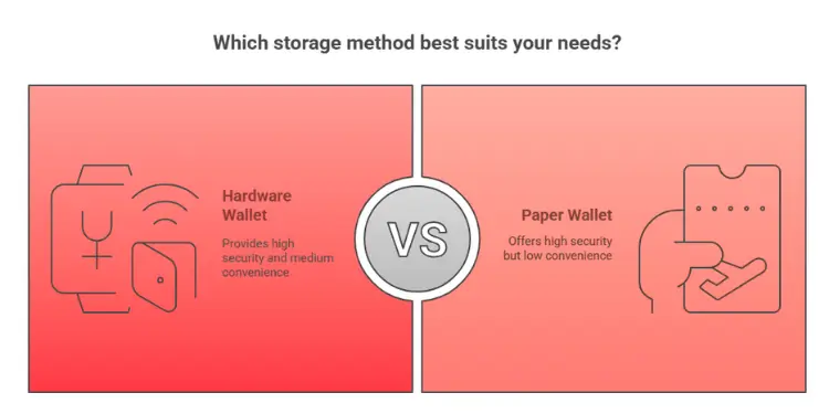 Hardware wallet vs paper wallet comparison chart