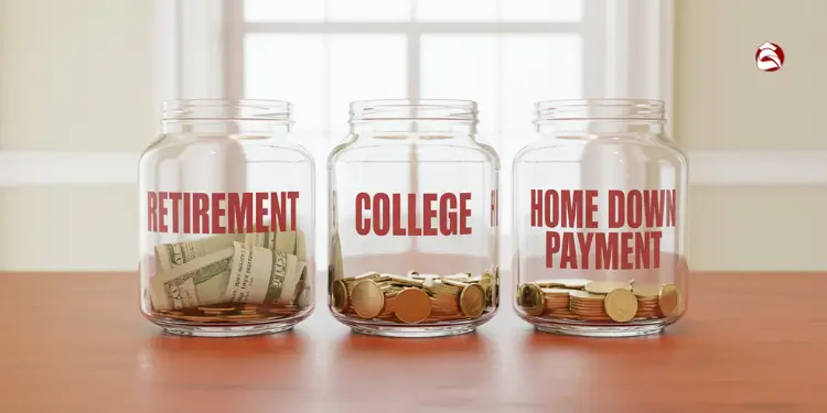 Separate savings accounts for different financial goals