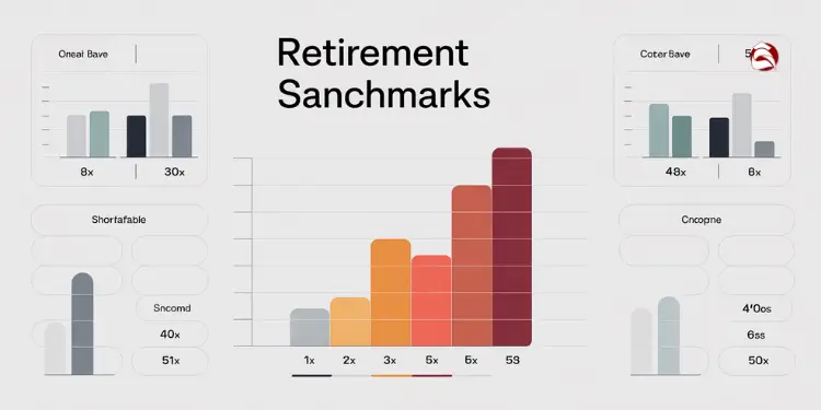 Chart of target retirement savings by age and income level