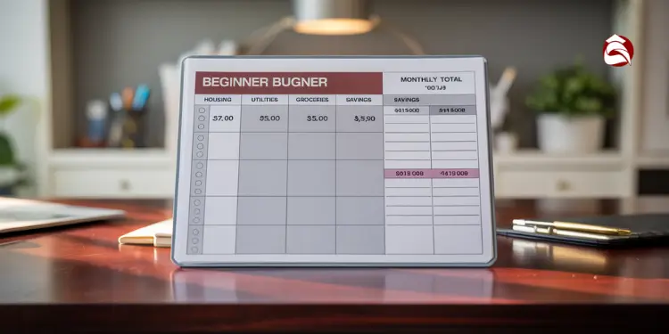 Simple tabletop budget sheet labeled “Beginner Budget”