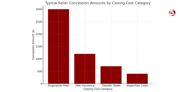 Bar chart of seller concessions by closing cost category