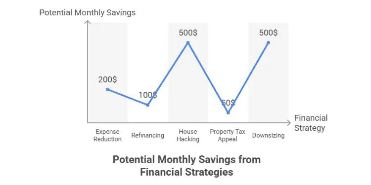 Potential monthly savings from financial strategies