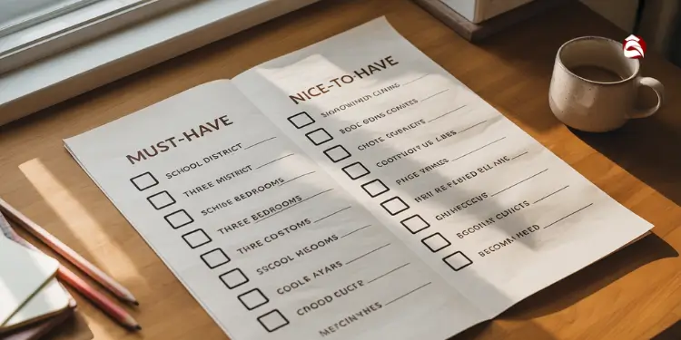 Checklist separating must-have and nice-to-have home features