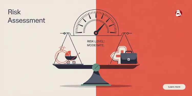 Scale balancing career and family symbols for risk assessment