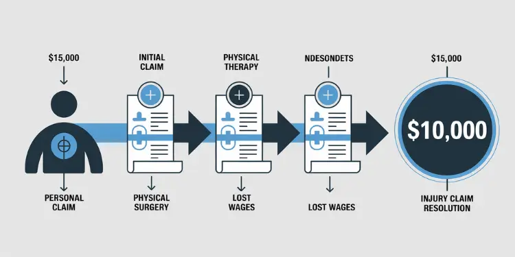 Graphic listing $15 k personal injury and $10 k lost wages claim protection