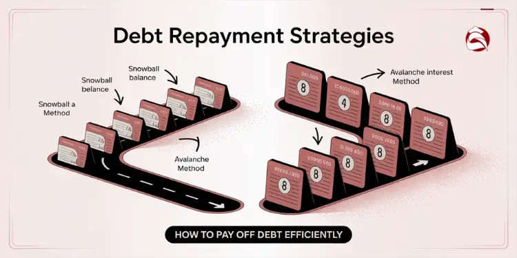 Illustration of snowball and avalanche debt payoff methods