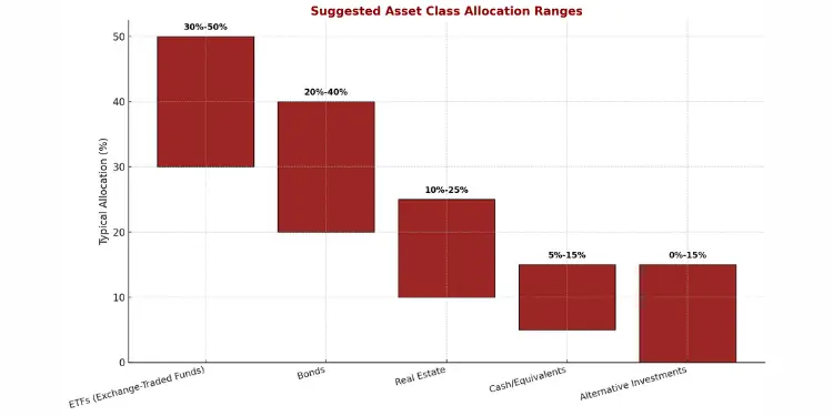 Suggested asset class allocation ranges chart