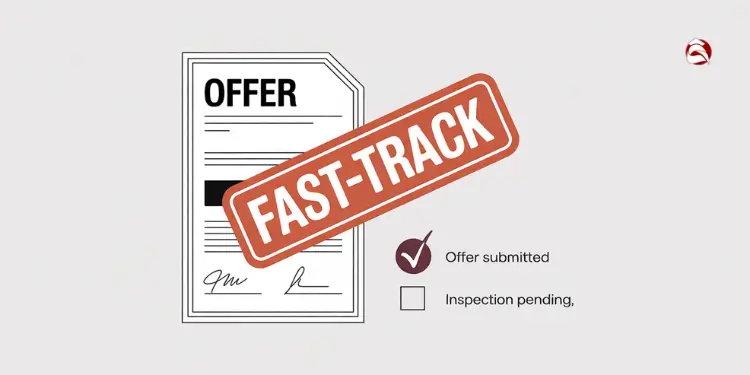Real estate offer form stamped with "FAST-TRACK"