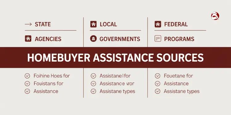 Chart of homebuyer assistance sources from state, local, and federal levels