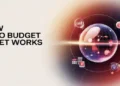 Abstract graphic with globe and financial icons next to text “How Zero Budget Reset Works”