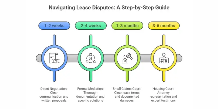 Navigating lease disputes step-by-step guide chart