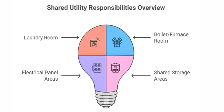 Shared utility responsibilities overview with lightbulb diagram