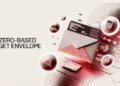 Stylized image of Zero-Based Budget Envelope with digital finance icons