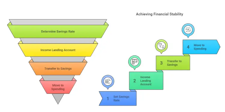 Achieving Financial Stability through savings and spending flow