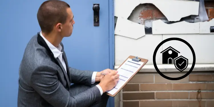 Professional property damage assessment with insurance coverage documentation.