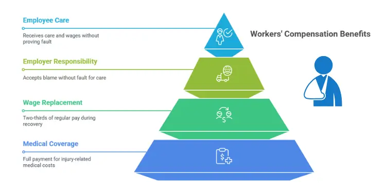 Pyramid labeled Medical Coverage, Wage Replacement, Employer Responsibility, Employee Care.