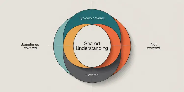 Color-coded chart showing covered vs excluded insurance scenarios