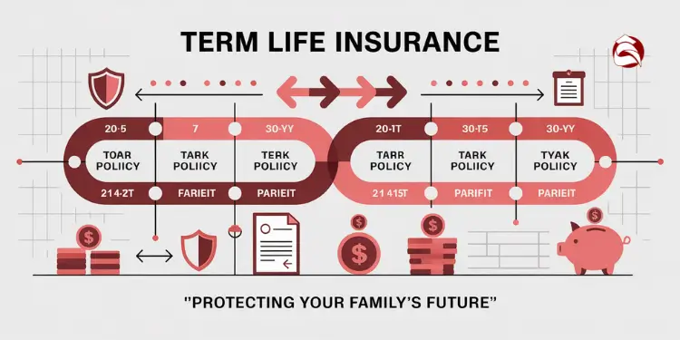 Visual timeline of term life insurance policies for families