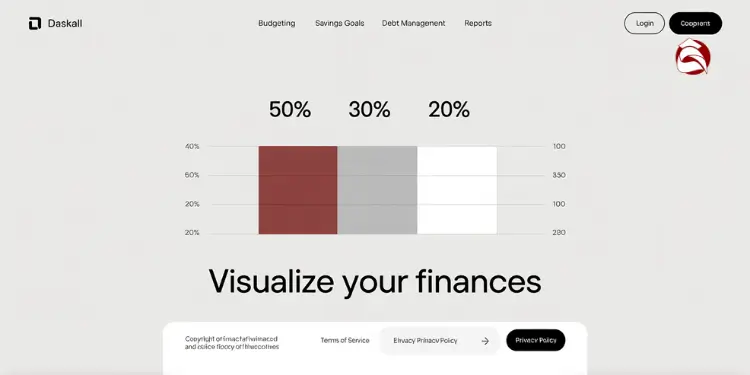 50/30/20 budgeting chart with labeled color segments