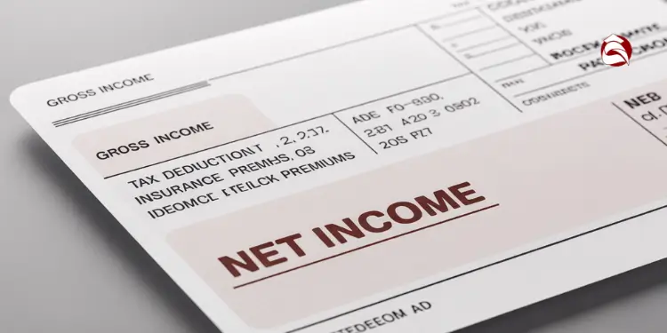 Pay stub image highlighting net income section