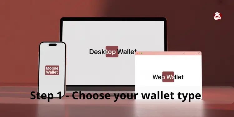 Choose between Mobile Wallet, Desktop Wallet, or Web Wallet