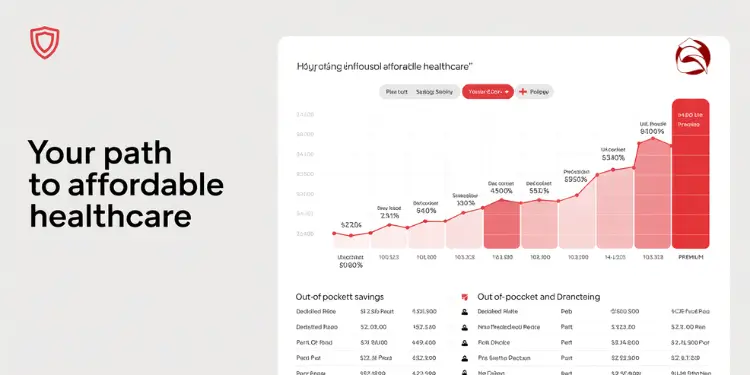 Healthcare cost chart with rising savings and premiums