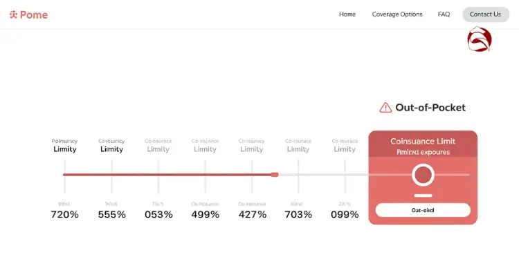 Out-of-pocket exposure chart showing coinsurance limit thresholds
