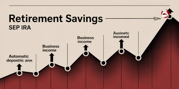 SEP IRA savings graph showing rising business and passive income