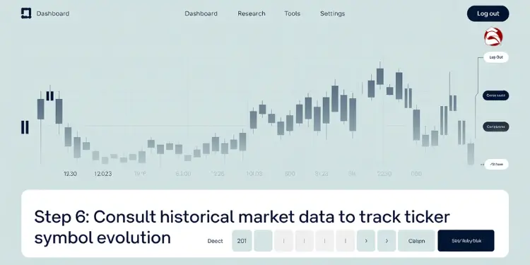 Dashboard with candlestick chart and step 6 for tracking ticker evolution