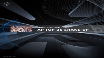 Update on the AP Top 25 rankings with Texas and Penn State dropping.