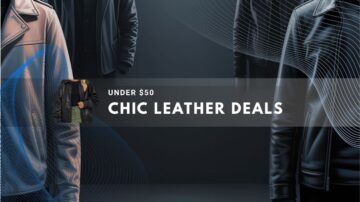 collection of stylish leather jackets displayed against a dark backgrou