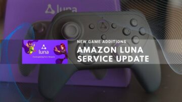 Amazon Luna service update announcement featuring a new game controller and box.
