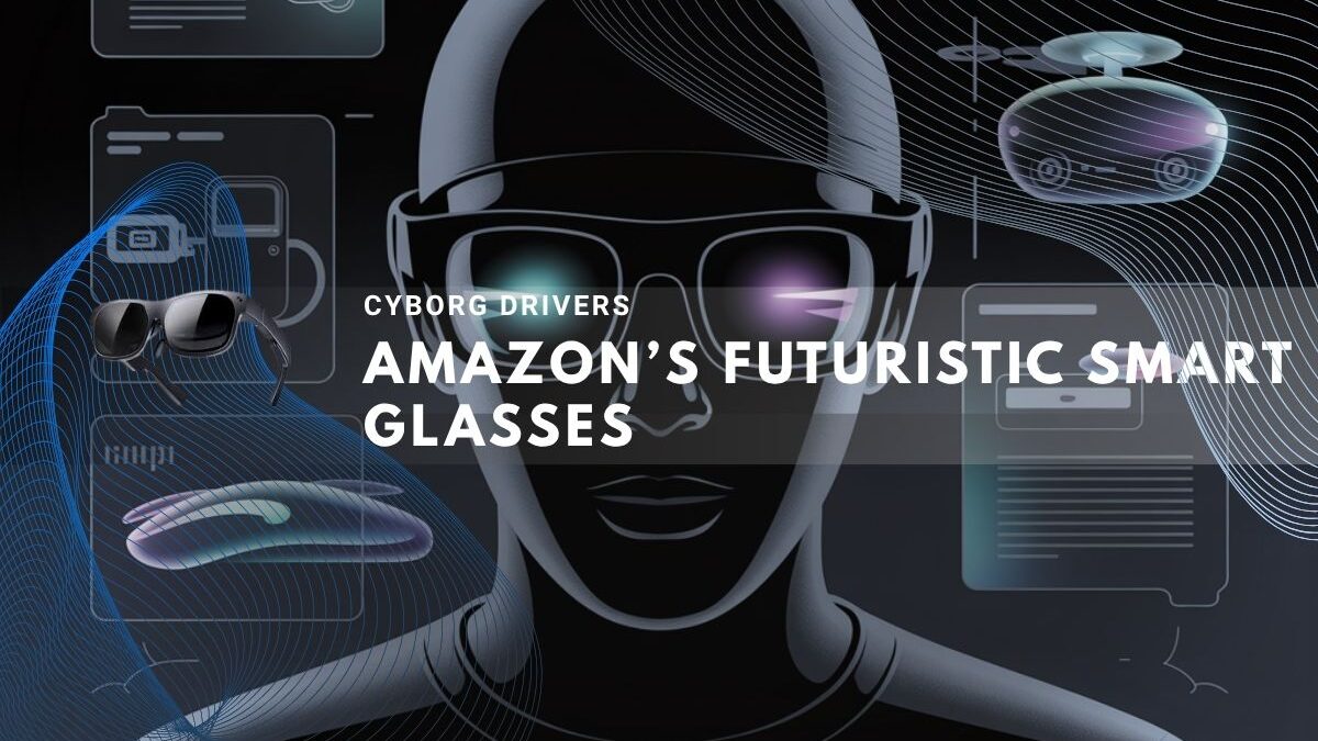person wearing Amazon’s high-tech smart glasses