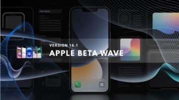 display of various Apple devices showcasing the new beta version.