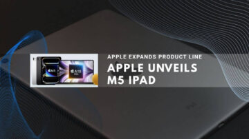 Deep gray iPad on dark tech background with M5 and A18 Pro identifiers